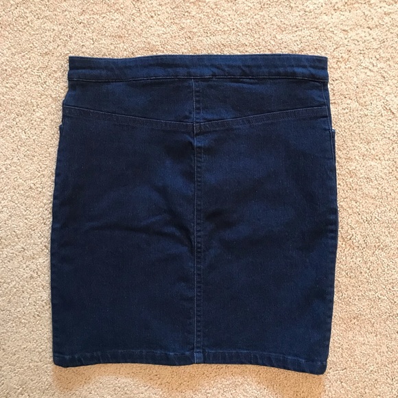 Forever 21 Blue Lace Up Mini Skirt High Waist Bodycon Womens Size Small - Picture 6 of 11